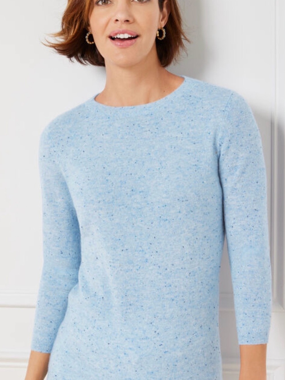 Talbots Women’s Audrey Soft Blue Cashmere Sweater
